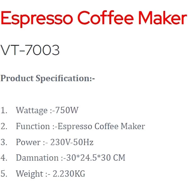 Skyline Espresso Coffee Maker