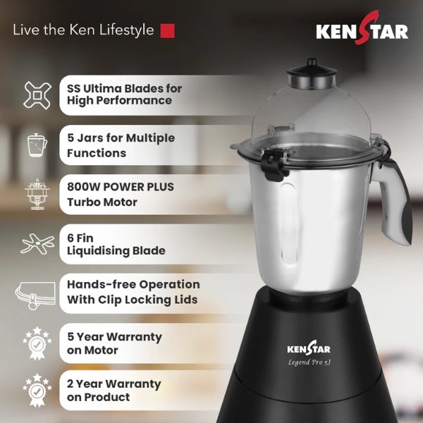 Kenstar 800W Mixer Grinder