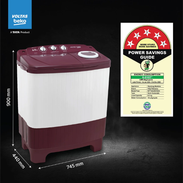 Voltas Beko Semi Automatic Washing Machine